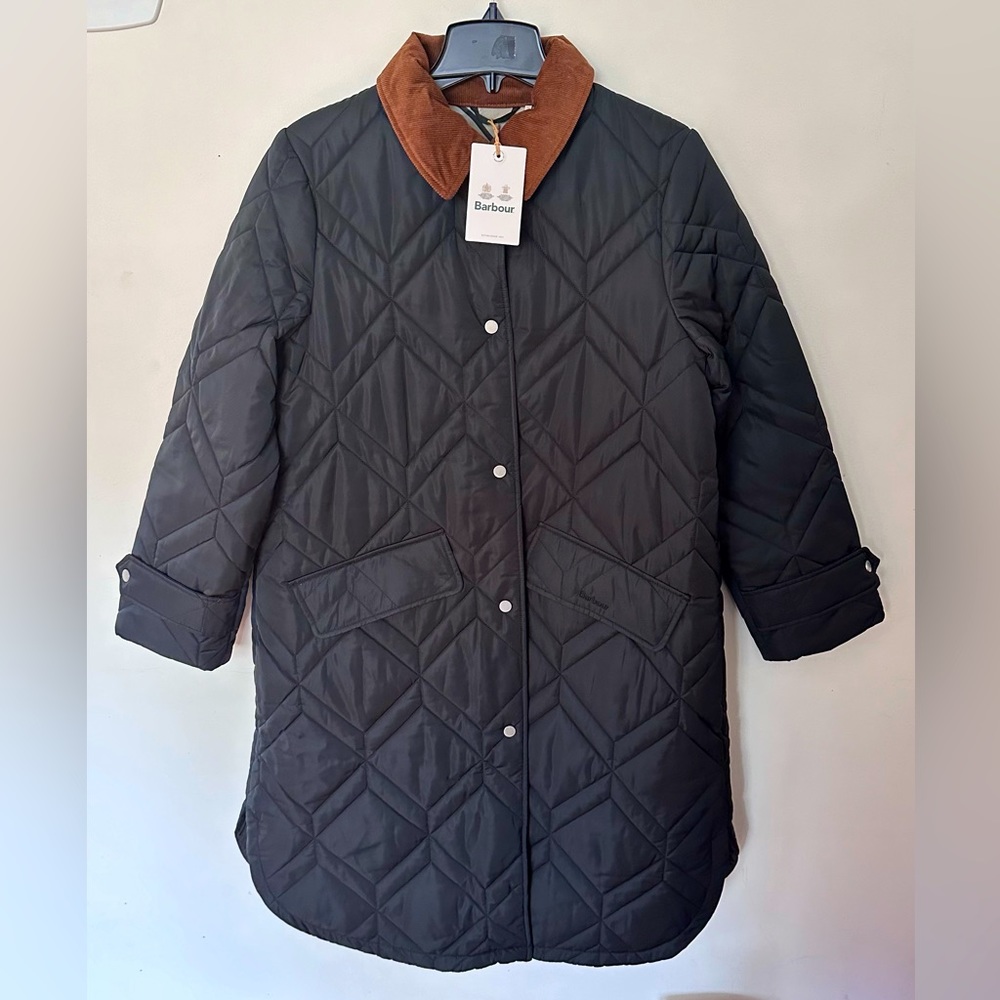 NWTs Barbour Bonnie Quilted Jacket. Black. Size 8 US (12 UK). - Picture 4 of 12